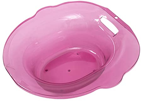predolo Sitzbad für WC Sitz Dampfsitz Zum Aufhängen, Tragbar, Wiederverwendbar, Breiterer Sitzbereich, Toilettenwanne, Universelles Hüftbad Bidet für ältere F, ROSA