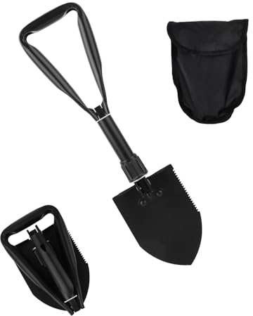 COZHYESS 10 en 1 Pelle Pliante Multifonctionnelle, Pelle Camping, Pelle Jardin, Pelle Multifonctionnelle, Compacte et Portable, pour La Survie, Le Pelletage De La Neige, Le Jardin, Le Camping
