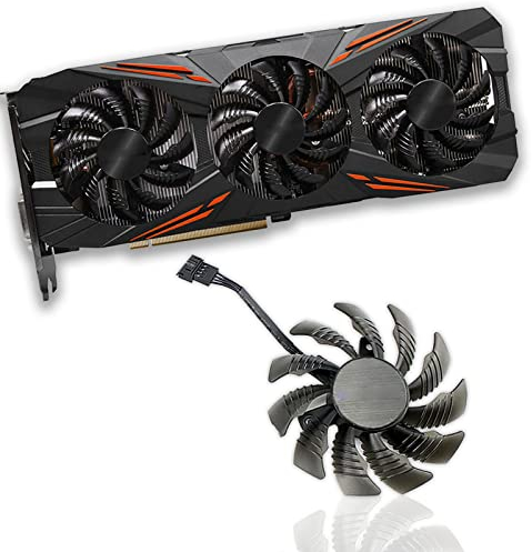 Dotodo Ventilateur 75 mm T128010SU 0,35 A pour carte graphique Gigabyte AORUS GTX 1080 1070 Ti G1 Gaming Fan GTX 1070Ti G1 (1 pièce)