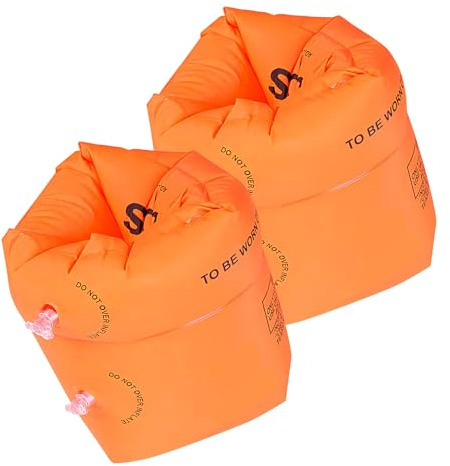 Swim Arm Bands - Inflatable Float Rings | PVC Pool Sleeves | Comfortable Arm for Kids and Adults | Secure Fit Swimming Aids for Water Safety Pool Beach and Swim Training Fun