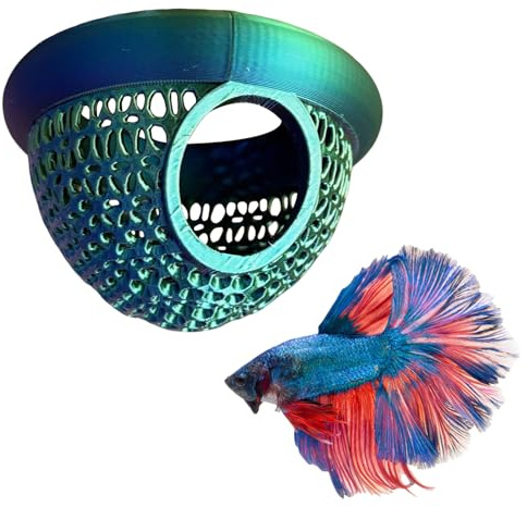 Abri Flottant pour Aquarium Cachette en Forme de Hamac pour Betta Sculpture Sécuritaire Accessoires pour Aquarium pour Poissons Betta et Crevettes Tunnel Flottant Cachette Abri Décor Accessoires pour