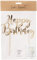 Cake Topper Happy Birthday 22,5 cm x 1 Stück Tortendeko Kuchendeko Tortenstecker Tortenfigur Geburtstag gold