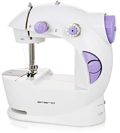 EMERIO Freiarmnaehmaschine SEW-122275 Weiß, Flieder, Klein