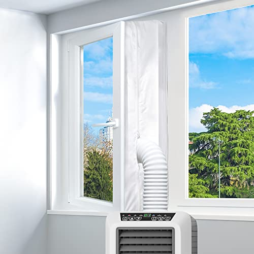 LYUNIT 500CM Fensterabdichtung für Mobile Klimageräte, Klimaanlagen, Wäschetrockner, Ablufttrockner, Hot Air Stop zum Anbringen an Fenster,Dachfenster, Flügelfenster Klimaanlage