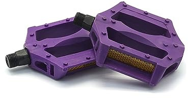 TAHUAON 1 Pair Resin Kid's Bike Pedal 9/16 with Reflectors Purple