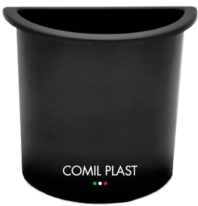 Comil Plast | Florero Interno de plástico para jarrón Cementerio Mezzaluna, Color Negro Lado 12 cm, Alto 12 cm.