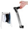 BOUFEIDA Stendibiancheria Portatile Pieghevole, Appendiabiti Portatile, Supporto da Pavimento Pieghevole 34-78 cm, Appendiabiti Pieghevole per Casa, Lavanderia, Campeggio, Nero