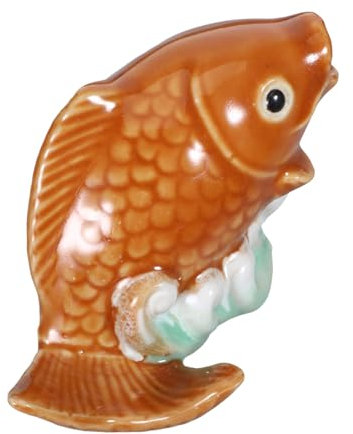 Alipis Adornos De Cerámica De Pez Carpa para Decoración De Estanques Boquilla Rociadora De Agua para Fuentes De Jardín Adorno De Pez Koi para Exteriores para Estanques y Jardines