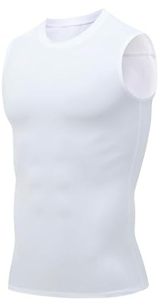 Smatstyle Camiseta de compresión sin Mangas para Hombre para Deportiva,Camisetas de Correr ranspirable Secado Rápido para Hombre,Tops de Compresión Jogging Fitness