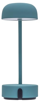 Kooduu - Fokus Tischlampe - Schreibtisch- und Nachttischleuchte - Tragbar, Dimmbar, Kabellos, mit Akku und über USB aufladbar, für Wohnzimmer, Türkis