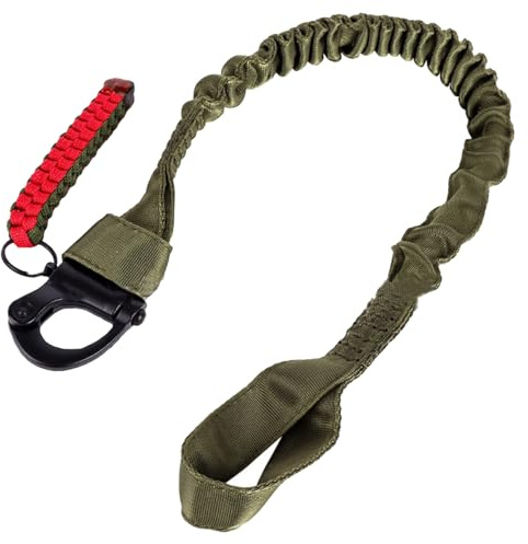 Cordino di sicurezza tattico esterno in nylon a sgancio rapido - Corda di sicurezza regolabile - Cinghia elastica facile da usare - Cinghia di ritenzione retrattile per esterno