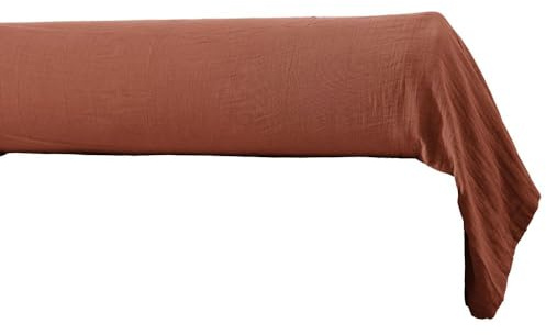 Taie de traversin 85x185 cm Gaze de Coton Terracotta