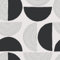 VEELIKE Schwarz Weiß Geometrische Tapete Moderne Tapete Geometrisches Abstrakte Mustertapete Fototapete Schlafzimmer Klebefolie Muster Tapeten Wohnzimmer Flur Badezimmer Möbelfolie 44.5cm×300cm