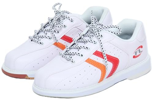 SDEQA Bowlingschuhe Herren Damen, Leichte Schnürung Bowl Sneakers Gleitsohlen Für Rechtshänder