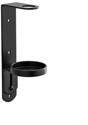 Wall Mounted Soap Dispenser Bottle Holder Stainless Steel Bathroom Shower Shampoo Storage Rack Polished Chrome Bracket for Home Hotel Care Homes Black(1 Hole)