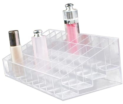 iplusmile Organizer Cosmetici con Scomparti in Acrilico Trasparente Portarossetti Resistente e Multifunzione per Trucco per Bagno Toeletta e Scrivania Facile da Pulire e Durevole
