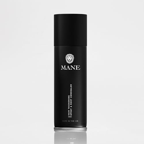 Mane Hair Thickening Spray & Root Touch Up, Hair Thickener, Hair Thickening Fiber Spray by Mane for Women & Men, Conceal Hair Loss & Thinning Hair - Light Brown - (200 ml)