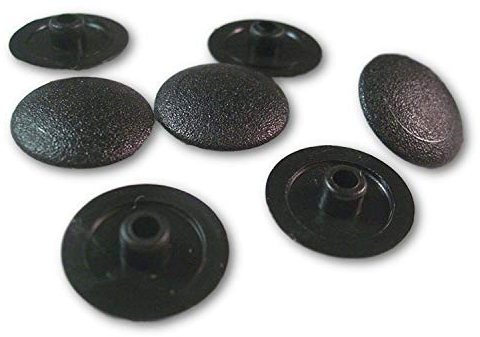 100 Abdeckkappen für Innensechskant, SW 3,4,5 mm Kunststoff (11,5 x 2,7 mm, SW5, Schwarz)