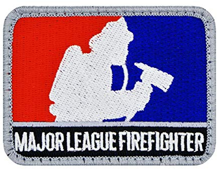 Café Viereck ® Major League Firefighter Feuerwehr Fun Patch Gestickt mit Klett - 8 x 6 cm