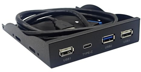 SameeHome USB3.2 GEN1 Type-C - Panel de disquetera (3,5 , 19 a conector C, reversible, plug-in, 5 Gbps, duradero, fácil de usar