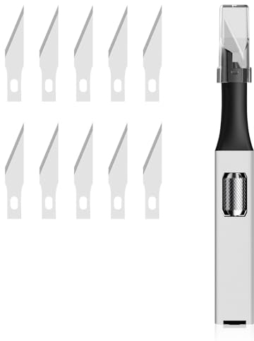 Cuchillo De Precisión,1pc Cutter Con 10 Cuchillas De Recambio,Cutter Modelismo Profesional, Cuchillos De Arte De Precisión,Para Cortar Modelos,Bricolaje, Arte, Modelado