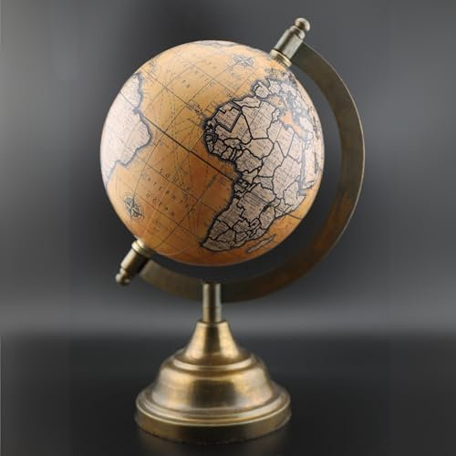 EXERZ 13cm Antique with a Metal Base, Handcraft Decorative Globe SI-7047 (13cm)