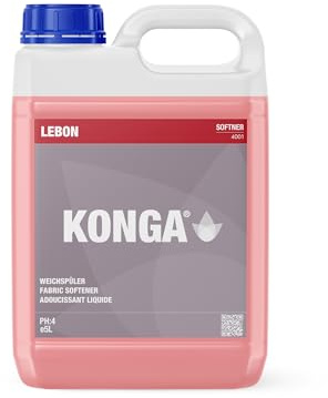 Konga sköljmedel, vanilj och jasmin, flytande sköljmedel, koncentrat, 5 liter – för mjuk tvätt, minskad statisk laddning och behaglig friskhet