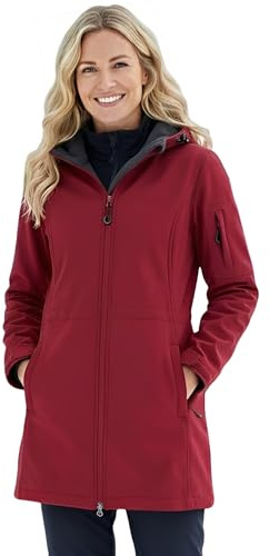 chiguomaoyi Chaqueta de Entretiempo Mujeres Chaquetas Impermeables Softshell con Capucha Otoño Invierno Windbreak Impermeable lluvia para mujer (Rojo,M)