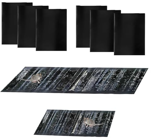 GWEOR 6 pezzi Trappola per topi, colla per topi 120 cm + 60 cm facile da tagliare, trappola adesiva per ratti, scarafaggi, millepiedi, cimici, topi, anti topi