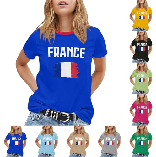 T-Shirt Hommes Coupe du Monde 2026 France Col Rond Imprimé Football Fan T Shirt Manches Courtes Décontracté Plusieurs Modéle Disponible Foot Supporter Ventilateurs Encourager Tee Shirts Sport