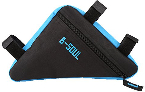 Sacoche de Cadre Selle Vélo VTT Sac Pochette Triangle Cyclisme Bicyclette ( Couleur : Black+Blue )