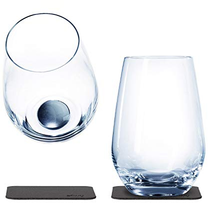 silwy magnetic system, vasos de cristal, vidrio magnético para acampar y navegar // Largo trago