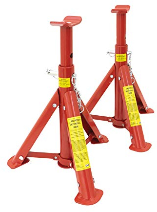 Unterstellbock, höhenverstellbar und faltbar, 2er Set, 3 t, rot