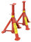 Lot de 2 chandelles d'essieu, réglables en Hauteur et Pliables, 3 tonnes, Rouge