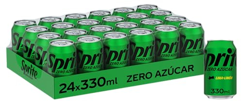 Sprite Lima Limón Zero Azúcar, Refresco Bajo en Calorías - Pack de 24 Latas de 330 ml