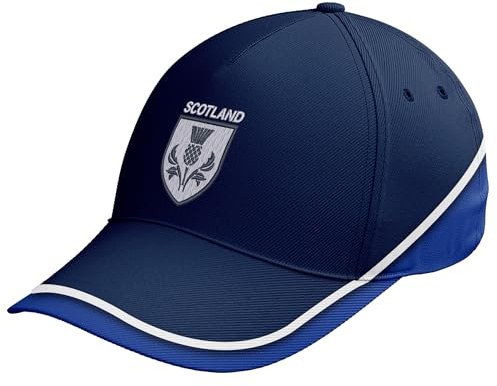 Purple Print House Embroidered Scotland Supporter Cap Rugby Scottish Thistle Badge Hat, One Size, Navy/Royal