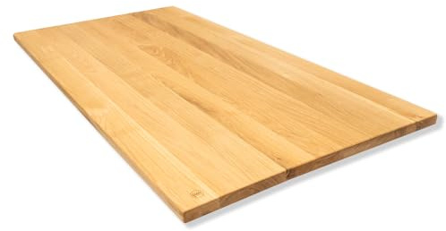 LUMBERLAND Skrivbordsskiva, bordsskiva i ek, massivt trä, fasade kanter (60 x 140 cm)