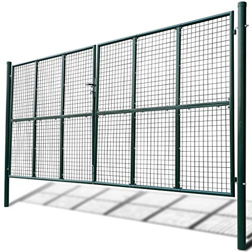 Verderoom Cancello in Rete per Giardino 415 x 225 cm / 400 x 175 cm,Cancello Giardino Esterno,Cancello Esterno,Cancelletto Giardino,Cancelletto Pedonale,Cancelli in Ferro