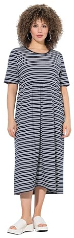 gs1 data protected company 4069787000005 Jersey-Kleid, Streifen,überschnitten Robe, Marine, 48-50 Femmes