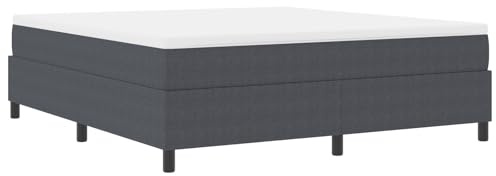 vidaXL Bäddfjäder Mörkgrå och vit 180 x 200 cm Kordread tyg