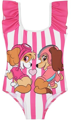 Paw Patrol | Bluey Girls Swimming Costume, One Piece Swimsuit, UPF 50+ Beach & Pool Bathing Suit, Stretchy Swimwear