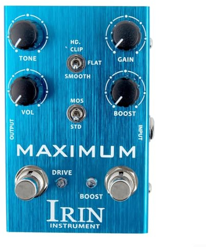 Pedal de distorsión IRIN para guitarra eléctrica con ecualizador de diez segmentos para un mejor rendimiento de sonido (B)