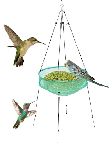 Anneau de nourriture pour oiseaux - Léger, robuste et pliable - Distributeur de nourriture pour abeilles résistant au vent - Pour le jardin, la pelouse et la cour - Pour les amoureux des oiseaux