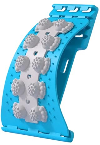 Eventerde - Dispositivo de crujido de espalda | Tabla de soporte cerevical con nudos, estiramiento de espalda lumbar ajustable de 4 niveles, para la relajación ortopédica y nerviosa en el hogar y