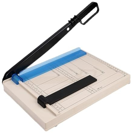 Cortador de papel A4, 36,5 x 25 x 3,5 cm, cortador de palanca, cortador de palanca A4, compacto, máquina de corte de papel con base de metal para oficina, escuela y hogar, robusto, de precisión
