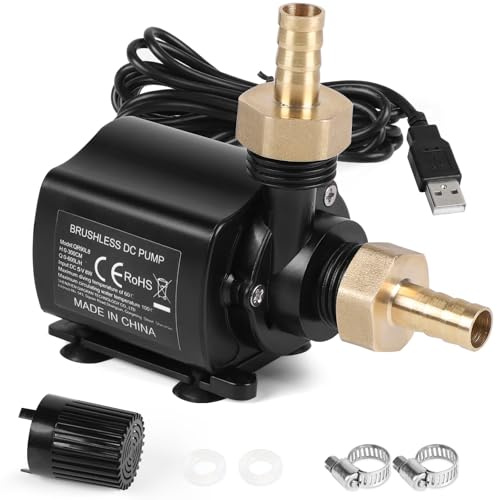 SWAWIS Bomba de Agua Sumergible Bomba de Agua 5V 600L/H 3M Bomba Sumergible con Control de Velocidad Pequeña Silencioso Bomba Agua Bomba Agua para Acuario Estanque Pecera Fuente