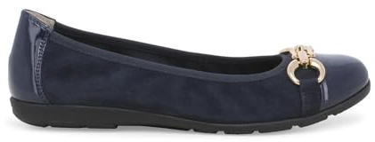 Melluso Ballerina Blu Navy in camoscio e Vernice con Morsetto k60100bk 40