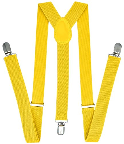 The Fancy Dress Mens Braces - Heavy Duty Fully Adjustable Elasticated Y-Back Men's Suspenders Braces For Trousers Wedding Casual Wear UK