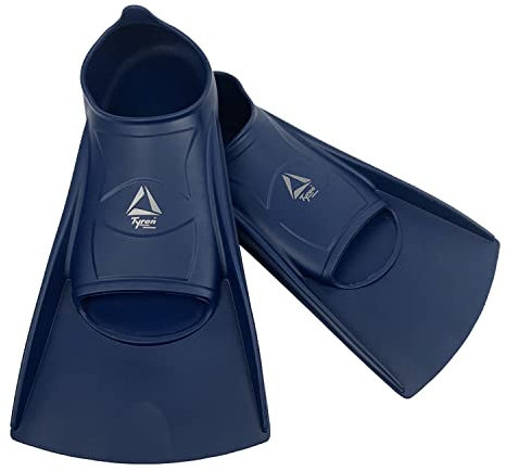 Tyron Speed Fins TS-8300 | M | Nachtblau | Kurze Schwimmflosse für Kinder & Erwachsene | Schwimmtraining | 100% Silikon