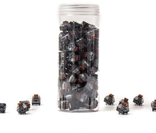 DucKey Kailh Box V2 Switch, White Clicky/Brown Tactile/Red Linear 5Pin MX Switch for Mechanical Keyboard (Color : Brown, Size : 30PCS)